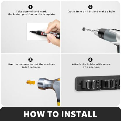 Broom Holder Wall Mount