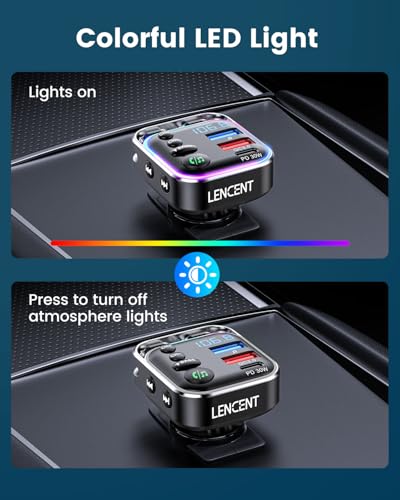 Bluetooth 5.3 FM Transmitter Car Adapter 48W