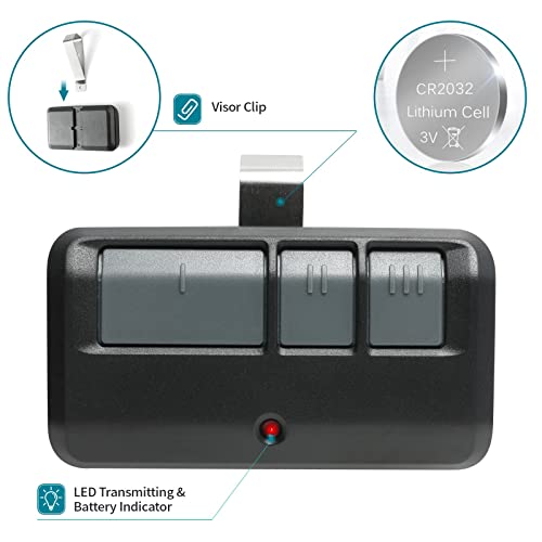 2 for 893MAX LiftMaster Chamberlain Craftsman Garage Door Opener Remote