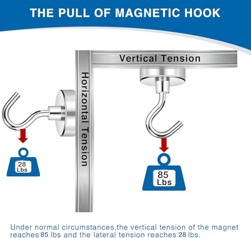 Magnetic Hooks for Cruise Cabins (6 Count)