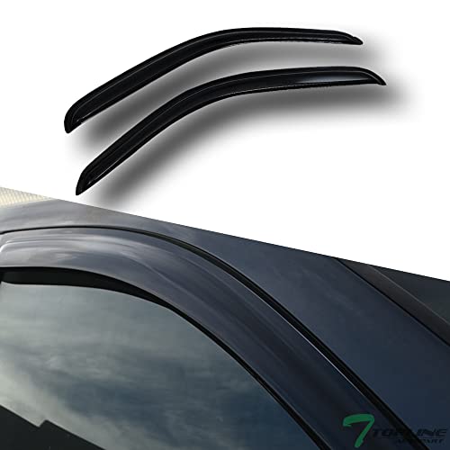 Sun Rain Guard Vent Shade Window Visors 2PC Dark Smoke Tape