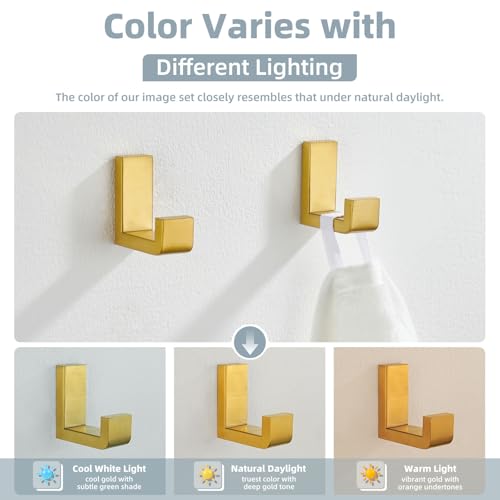 Towel Hooks Brushed Dark Gold (2 Count)
