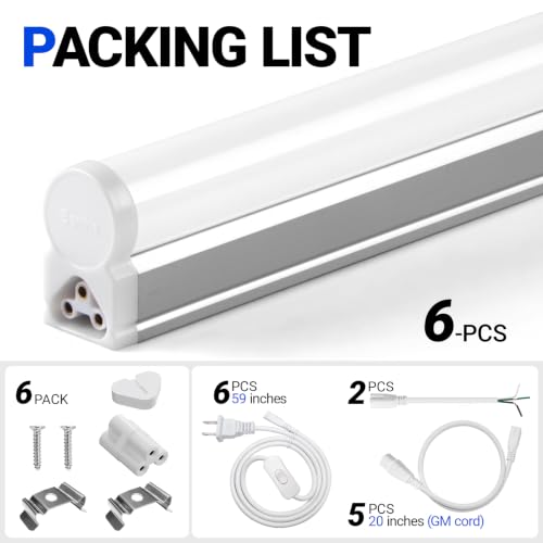 6 Pack LED T5 Single Fixture (6 Count)