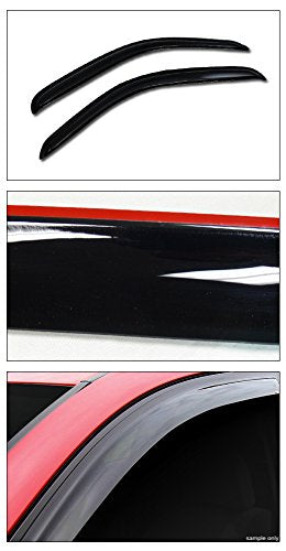 Sun Rain Guard Vent Shade Window Visors 2PC Dark Smoke Tape