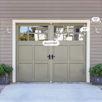 10in Outdoor Gooseneck Barn Light Silver Gray Exterior Barn Wall Sconce Farmhouse Style Outdoor Porch Wall Mount Light Brushed Silver Outside Gooseneck Lighting for Patio