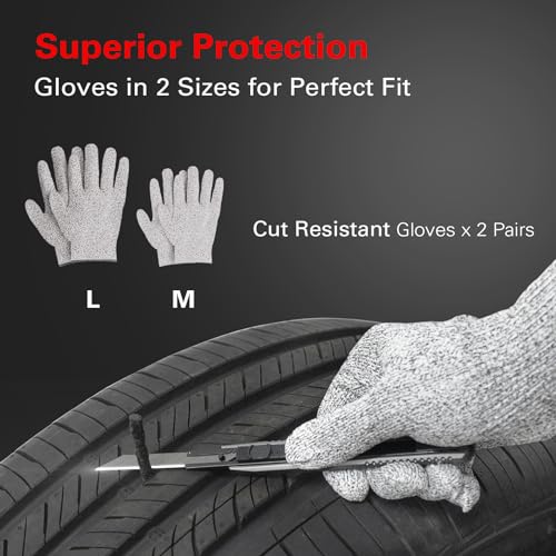 80 pcs Universal Tire Repair Kit with Plugs Heavy Duty Professional