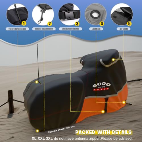 Motorcycle Cover 600D Waterproof for Touring Models Harley Davidson Road King