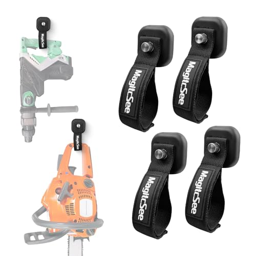 Updated 4 Pack Heavy Duty Magnetic Hook Straps for Extention Cords (4 Count)