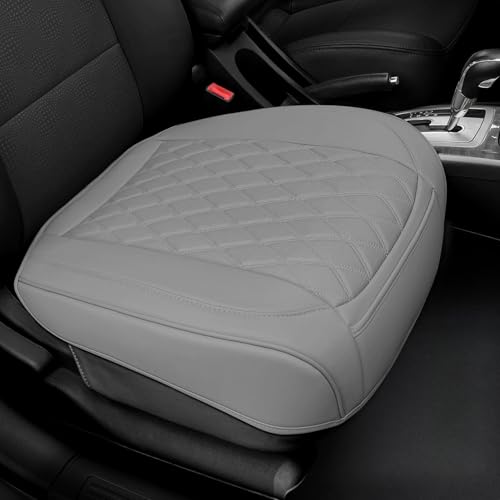 1 Pack Leather Front Car Seat Bottom Cover Gray