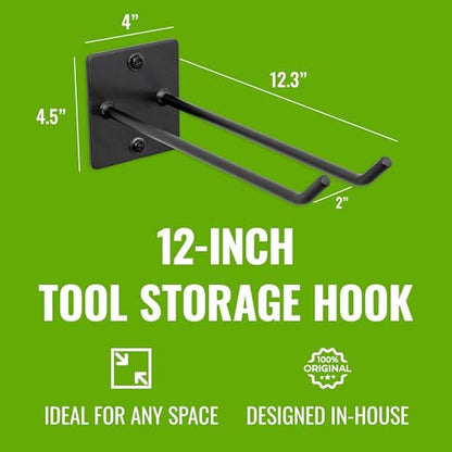 Garage Garden Tool Wall Mount Hook (2 Count)