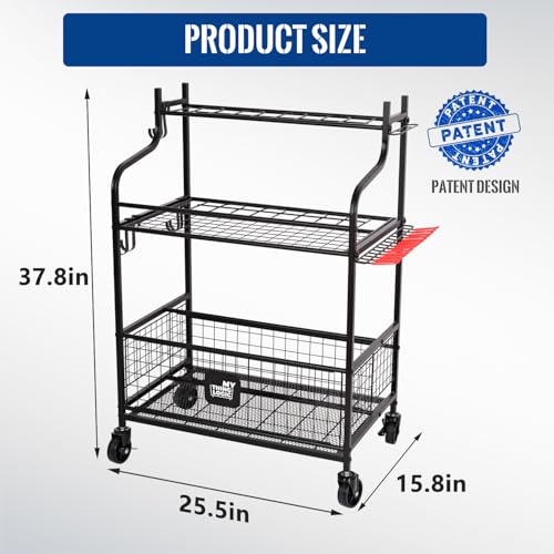 Rolling Garden Tool Organizer for Garage