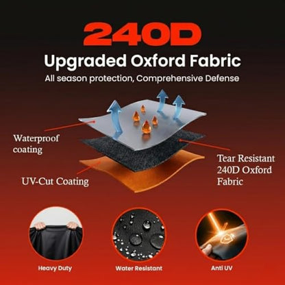 240D Heavy Duty Motorcycle Cover Fits up to 88"