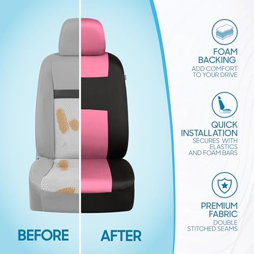 PolyPro Pink Car Seat Covers Full Set with 4