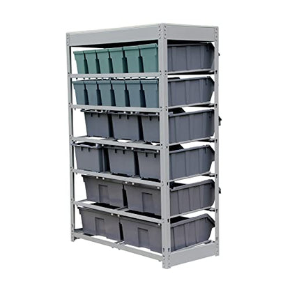 Bin Rack Storage System Heavy Duty Steel Rack Organizer Shelving Unit w