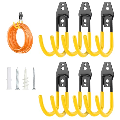 Garage Hose Hooks Wall Mount (6 Count)