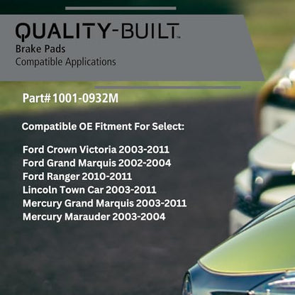 Rear Semi Metallic Brake Pads