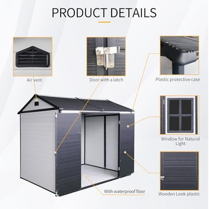 8x6 FT Outdoor Storage Shed