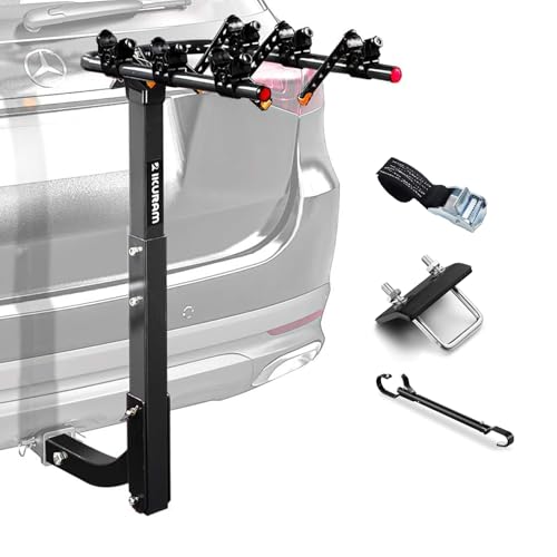 3 Bike Hitch Mount Foldable Bicycle Carrier