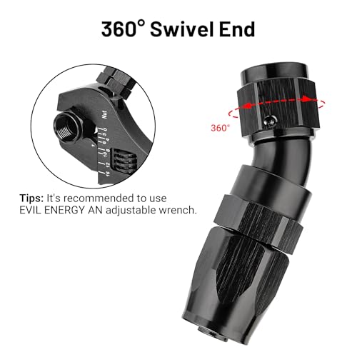 6AN 30 Degree One Piece Full Flow Hose End Fitting Swivel for CPE Braided Hose