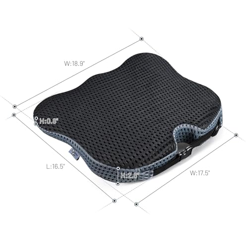 Wedge Car Seat Cushion for Better Visibility & Sciatica Pain Relief