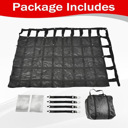 126" x 174" Truck Bed Cargo Net with 1500LBS Capacity