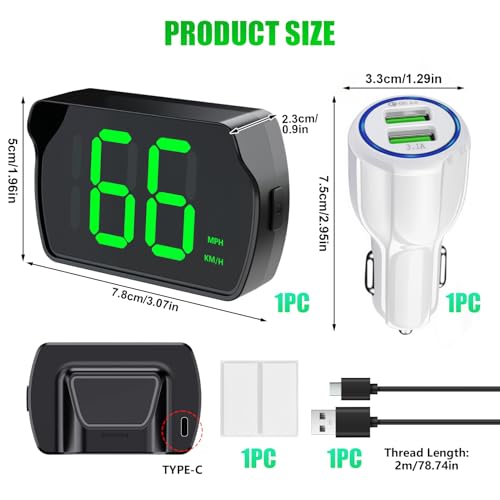 GPS Digital Speedometer for Car MPH