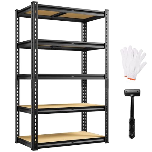 Storage Shelves with Smooth Edges for Garage Basement Shed Pantry