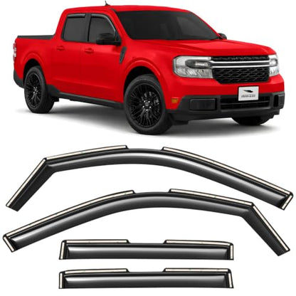in Channel Extra Durable Rain Guards for Ford Maverick 2022