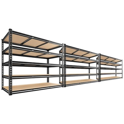 48" W Garage Shelving 3080LBS Storage Shelves 5 Tier Industrial Shelving Adjustable Metal Storage Shelves for Garage
