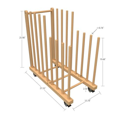 Canvas Storage Rack with Wheels