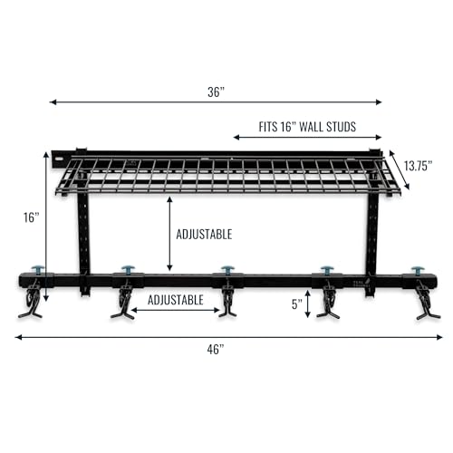 Lone Peak Ski Storage Rack and Wall Shelf
