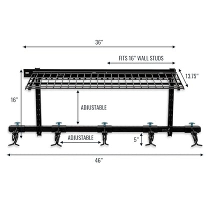 Lone Peak Ski Storage Rack and Wall Shelf