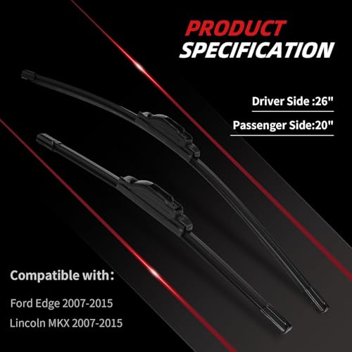 26"+20" Windshield Wiper Blades Replacement for Toyota Highlander 2008