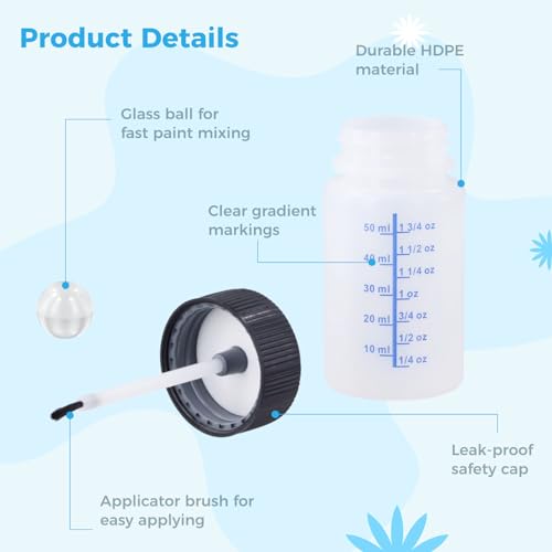60 Pcs 2 Oz Touch Up Paint Container