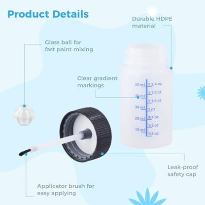 60 Pcs 2 Oz Touch Up Paint Container