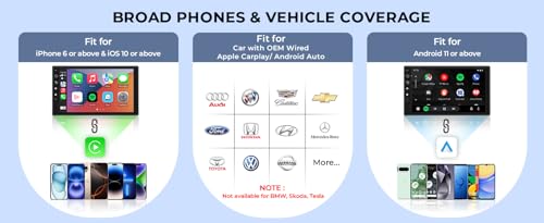 Wireless Carplay Adapter for iPhone & Android Auto 2