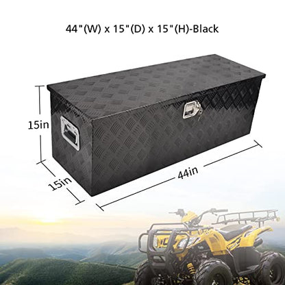 44In Aluminum Tool Box Flatbox for Truck Bed Car Outdoor ToolBox
