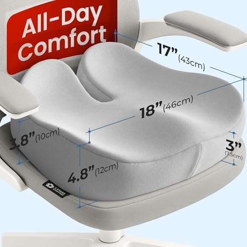 Seat Cushion Memory Foam Chair Cushion for Tailbone Pain Relief