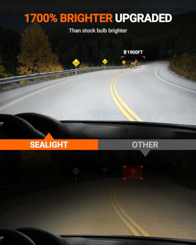 H4 Bulbs, 120,000LM 1700% Brightness, 9003 HB2 H4 6500K Cool White LED Bulbs, IP68 Waterproof 80000Hrs Lifespan, 5X Heat Dissipation driving LED Bulbs, Plug and Play, 2 Pack