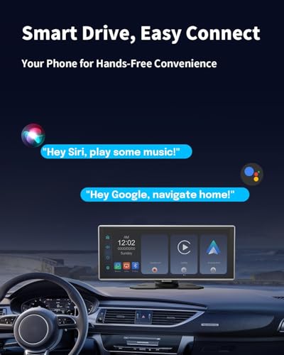 Portable Wireless CarPlay Screen for Car