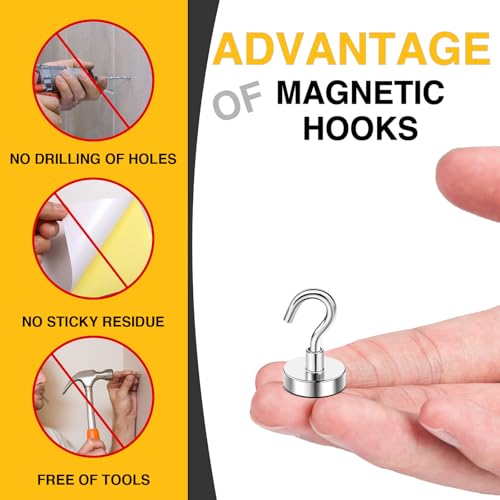 Magnetic Hooks 15pcs 30lbs Cruise Essentials 2026 Magnet Hook (15 Count)