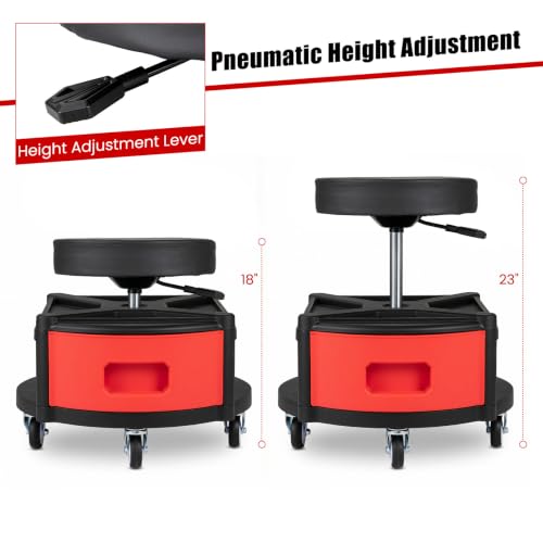 Rolling Mechanic Stool with Padded Seat