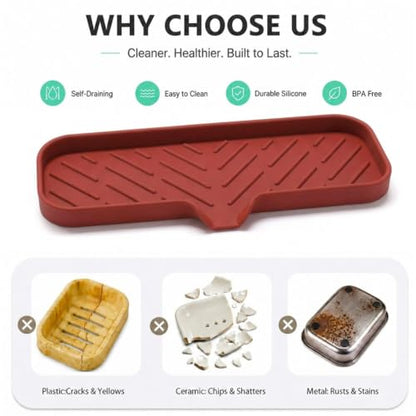 Silicone Soap Dish with Drain Spout