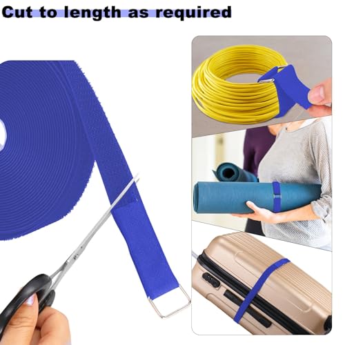 1"x16ft Hook and Loop Straps with 25 Metal Buckles