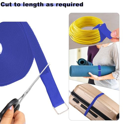 1"x16ft Hook and Loop Straps with 25 Metal Buckles
