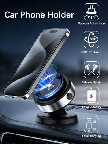 Electric Vacuum MagSafe Magnetic Phone Mount