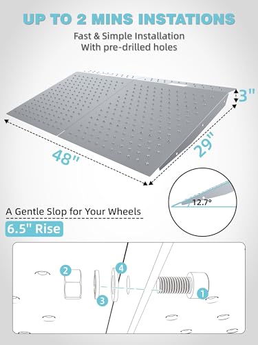 Shed Ramp 29"L x 48"W Ramp for Shed Entrance