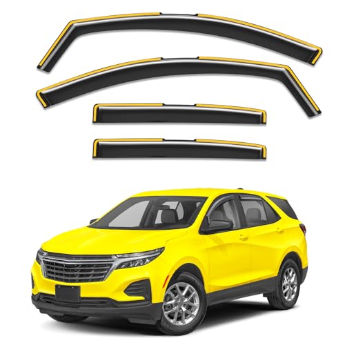 in Channel Window Visors Rain Guards for Chevy Equinox 2018 (4 Count)