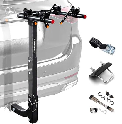 2 Bike Hitch Mount Foldable Bicycle Carrier (2 Count)