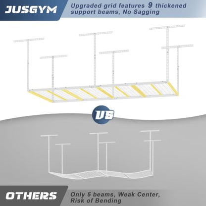 3X8FT Overhead Garage Storage Rack